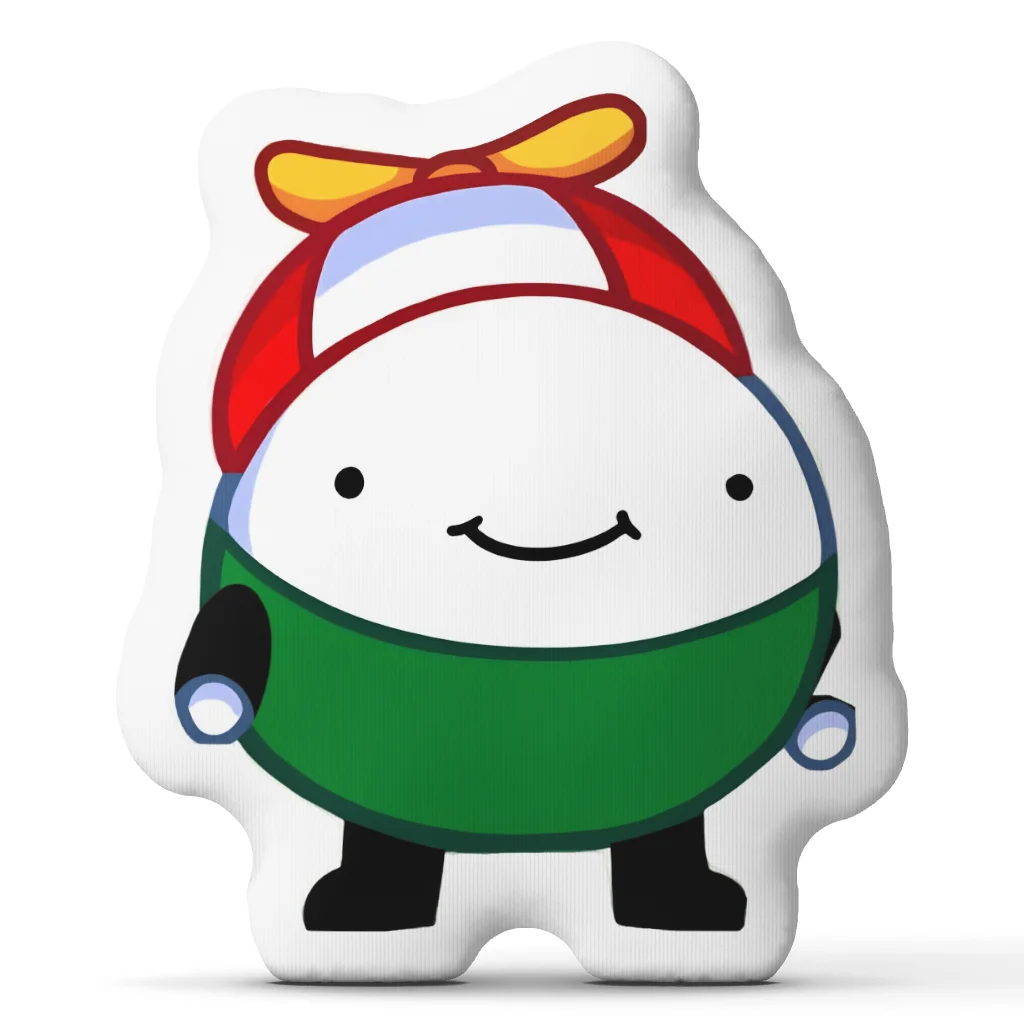 Kawaii Omenaso Character Shaped Throw Pillow Cute Stuffed Cushion with Omenaso Decorative Home Accent for Sofa Chair