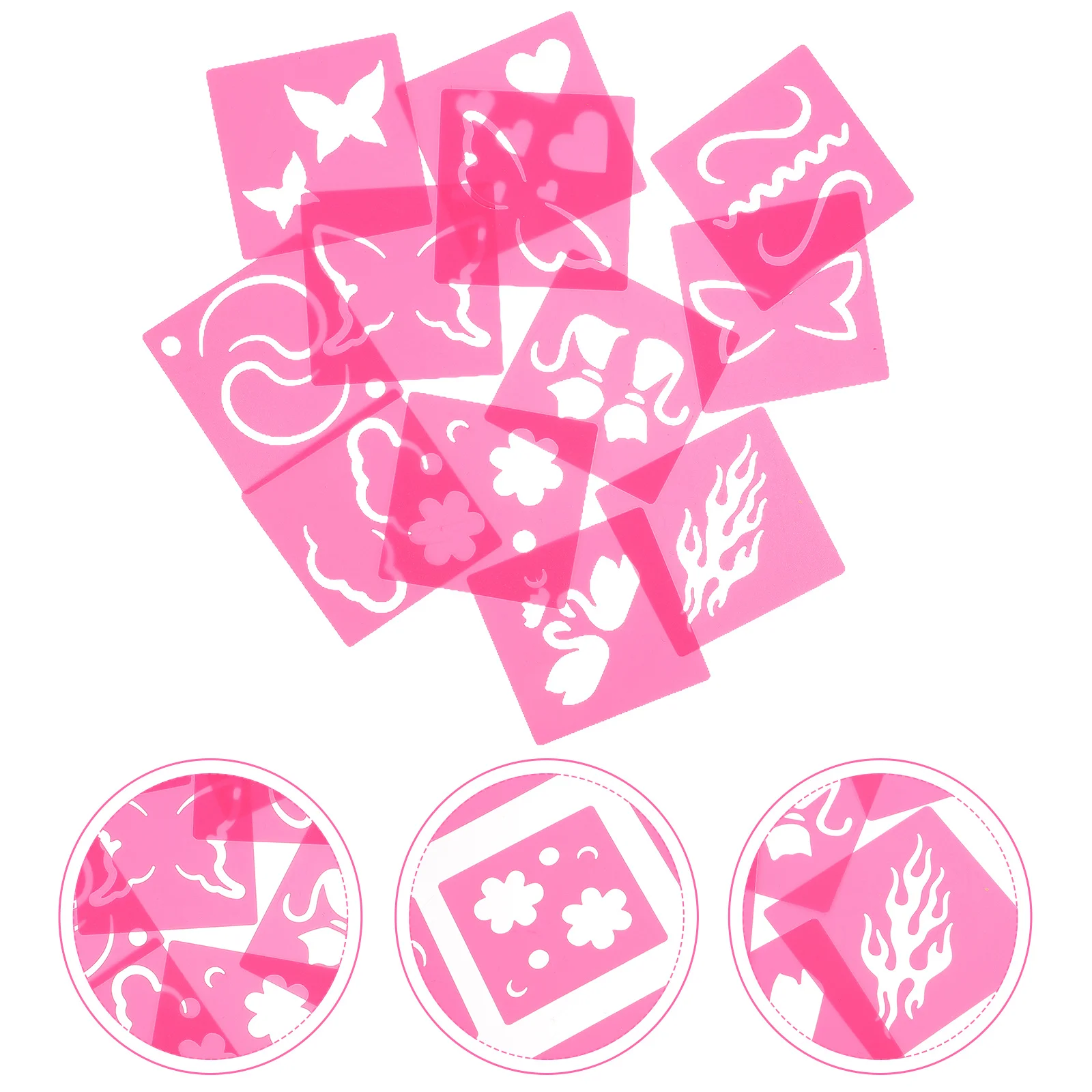 

12 шт. трафареты для рисования лица, многоразовые полые шаблоны для рисования для макияжа лица, блестящие татуировки для Хэллоуина