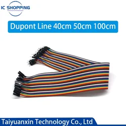 40PCS 40cm 50cm 100cm Jumper Wire DuPont Line DuPont Cable Connection Male To Male Female To Female and Male To Female