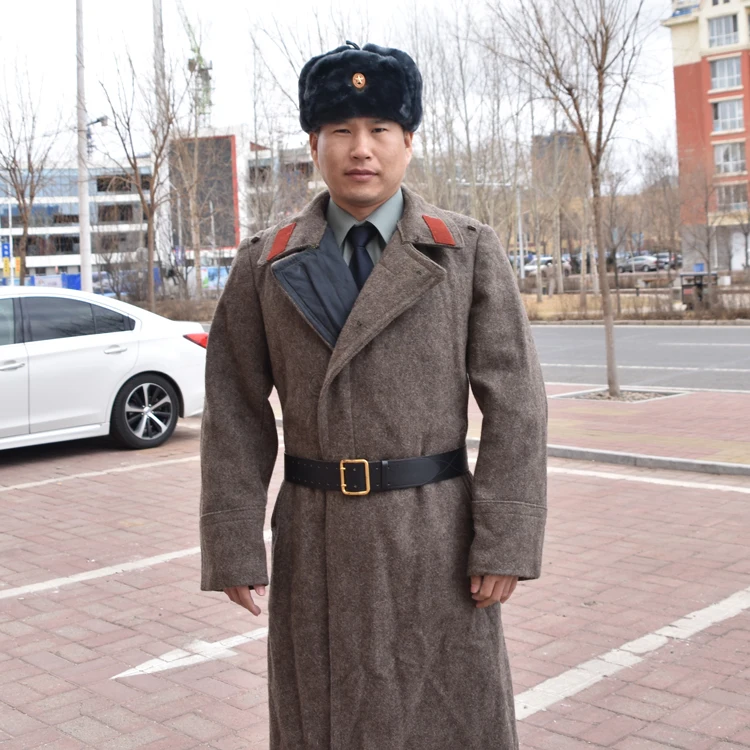 

Soviet Woolen Coat Men's Mid-Length Casual Outerwear Camouflage orm Jaet for Hiking Cam Traveling