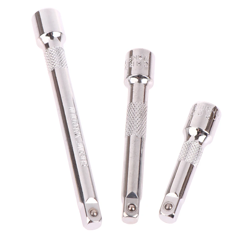 50/75/100mm Chromed Steel Extension Bar Ratchet Socket Wrench Adapter 50/75/100mm Extension Sleeve Wrench Power Drill Adapter