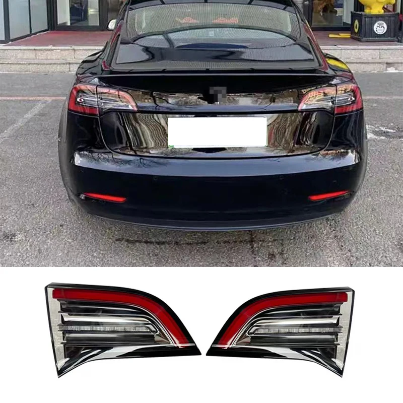 

LED Tail Rearlights For Tesla Model 3 Model Y 2017-2020 Turn Signal Light Stop Brake Lamp Driving Foglamp Car Accessories