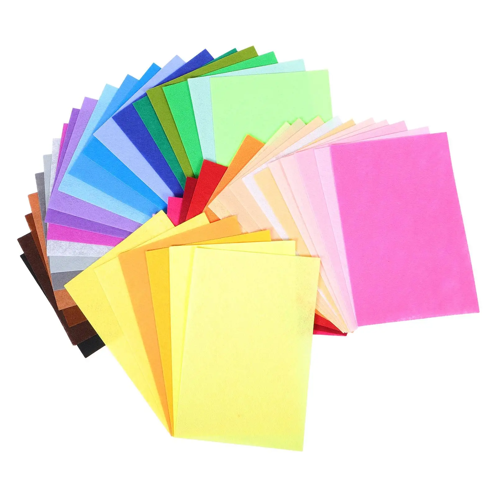 

40 Pcs Colored Nonwoven Fabric Craft Project Felt Sheets Multi Color Assorted Squares Soft Wool Texture Diy Decoration Sewing