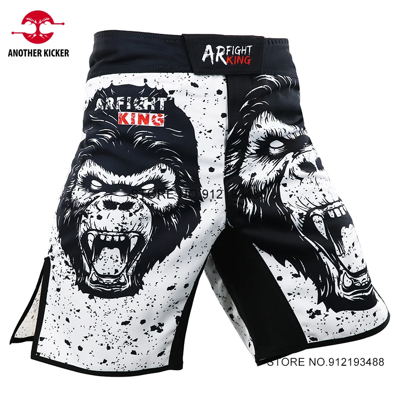

MMA Shorts Gorilla Print Fight Shorts Men's Muay Thai Boxing Pants Martial Arts Grappling Kickboxing Cage Fighting Training Wear