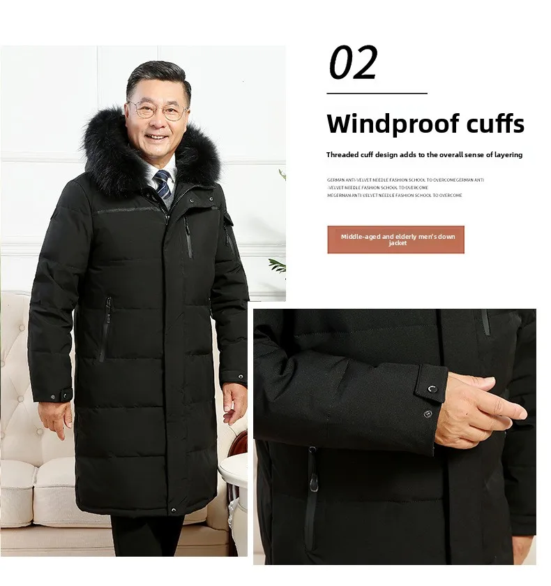 Luxury Brand Men's Down Coat And Parkas Top Quality Man Goose Down Jacket Thick Winter Padded Puffer Jacket Overcoat Padding HY7