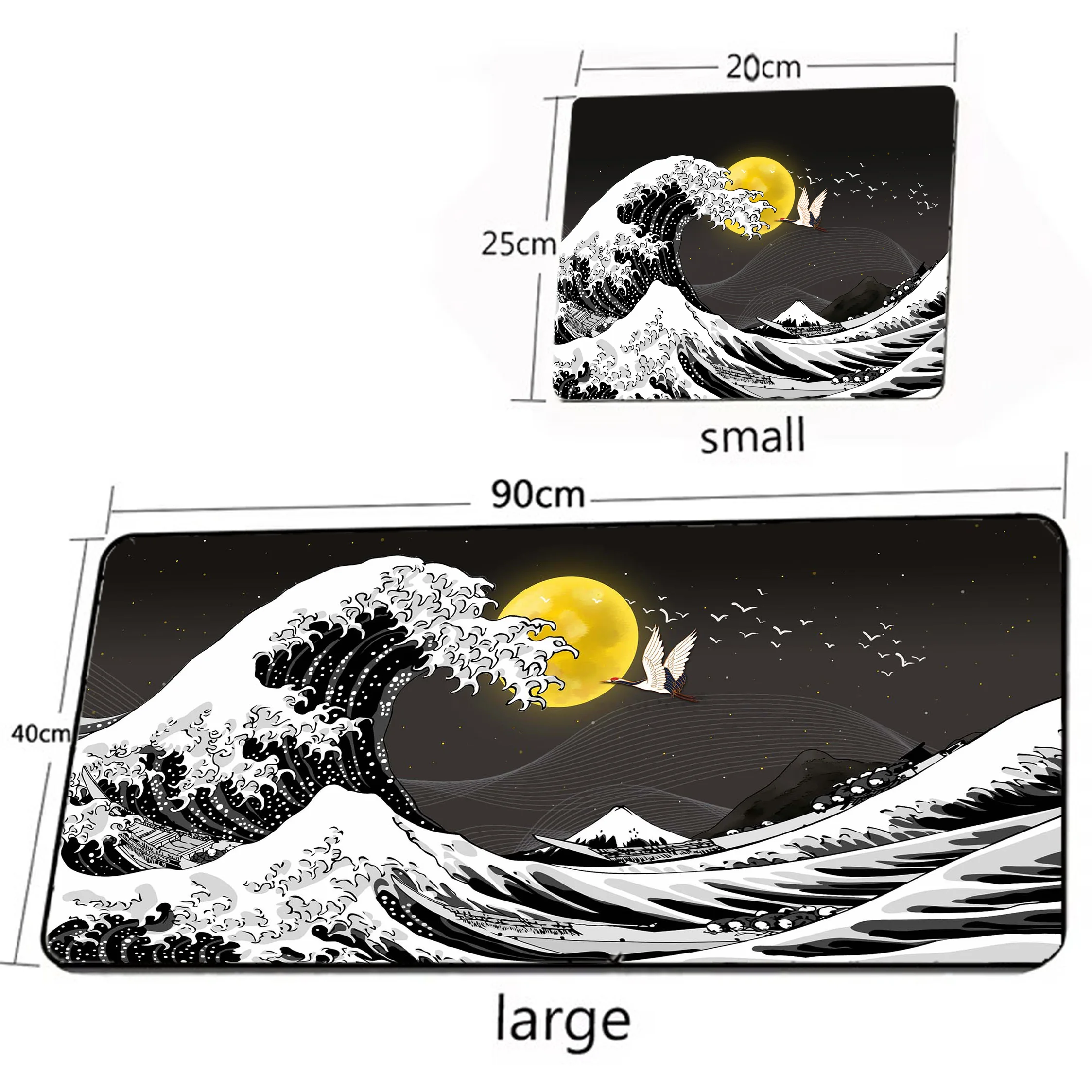 

Great Wave Off Gamer Mousepad Large Gaming Mouse Pad Computer Keyboard Pads Locking Edge Mouse Mat Notebook Office XXL Desk Mat