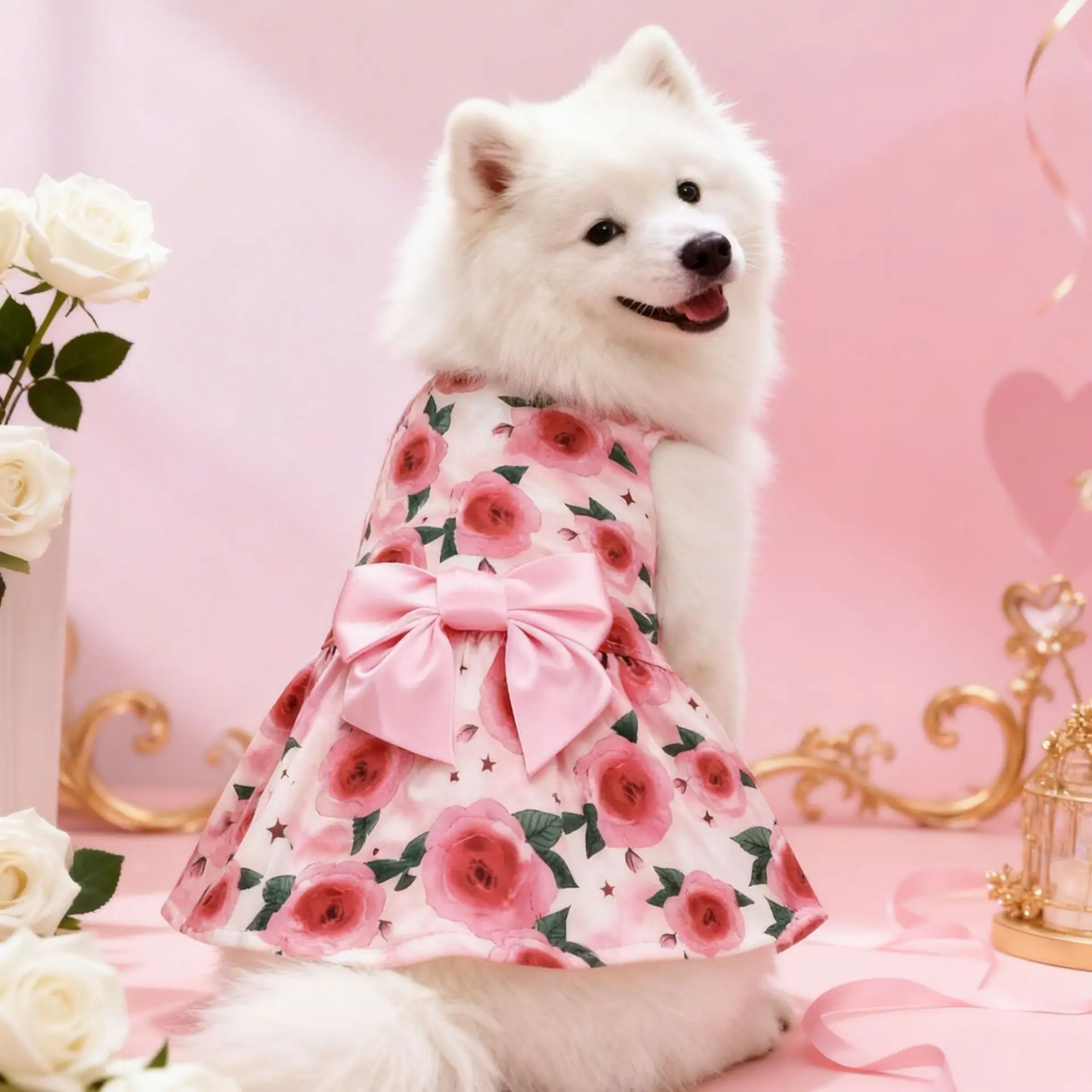 Hundekleid für Frühling und Sommer, Valentinstag-Hundeweste, T-Shirt für Große und Kleine Hunde, Haustierkleidung für Welpen und Große Rassen