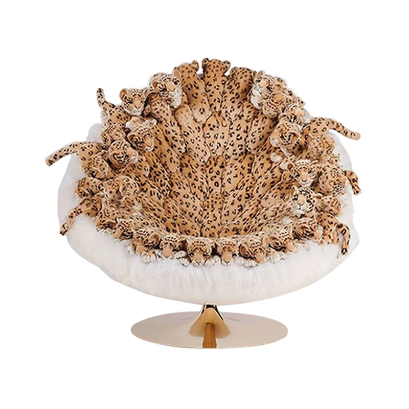 

AP COLLECTION Italian single light luxury animal wool seat bearing sofa creative doll chair creative living room chair