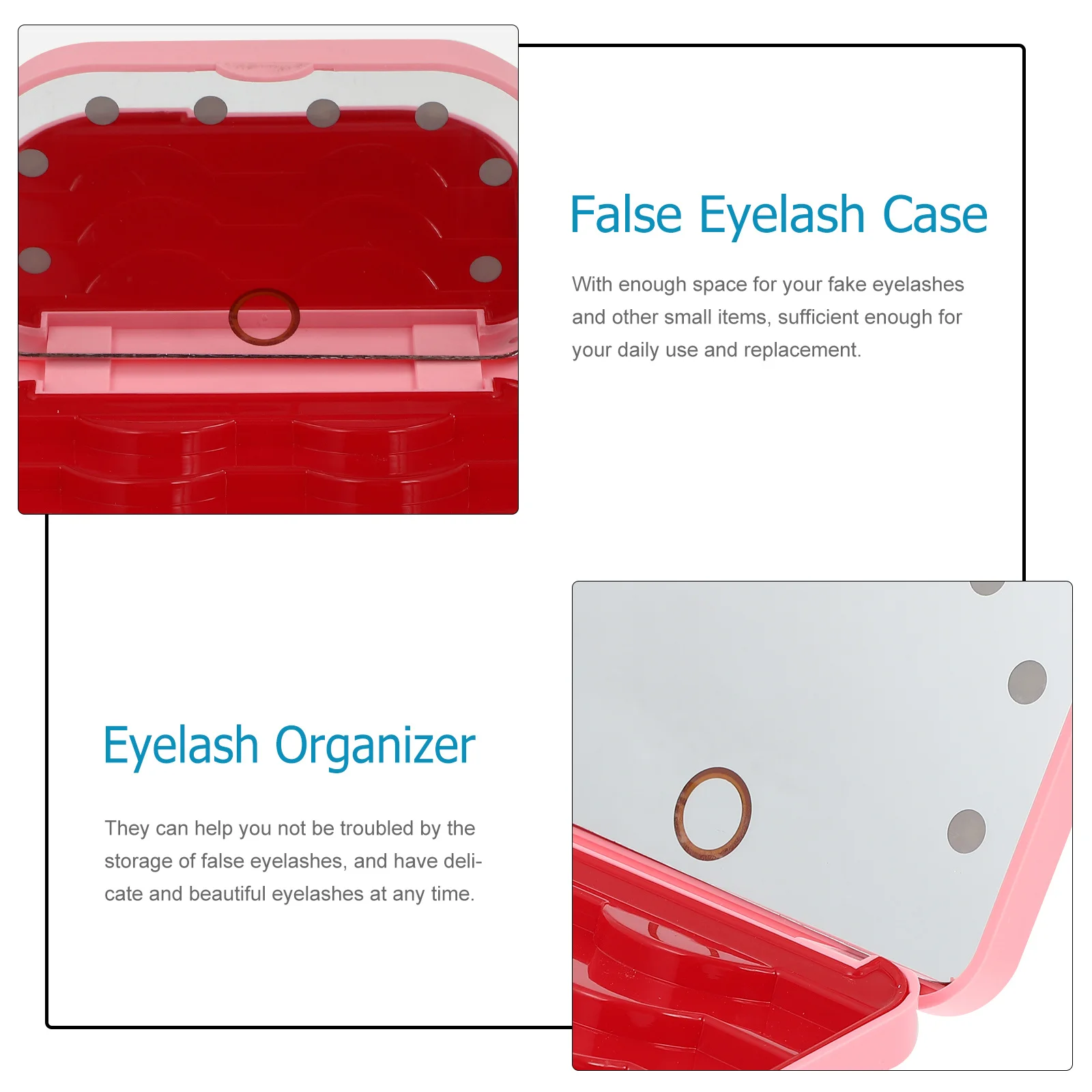 

Lash Storage Box LED Light Eyelash Case with Flip Lid Organizer for Daily Wear Travel Use False Eyelash Packaging Solution