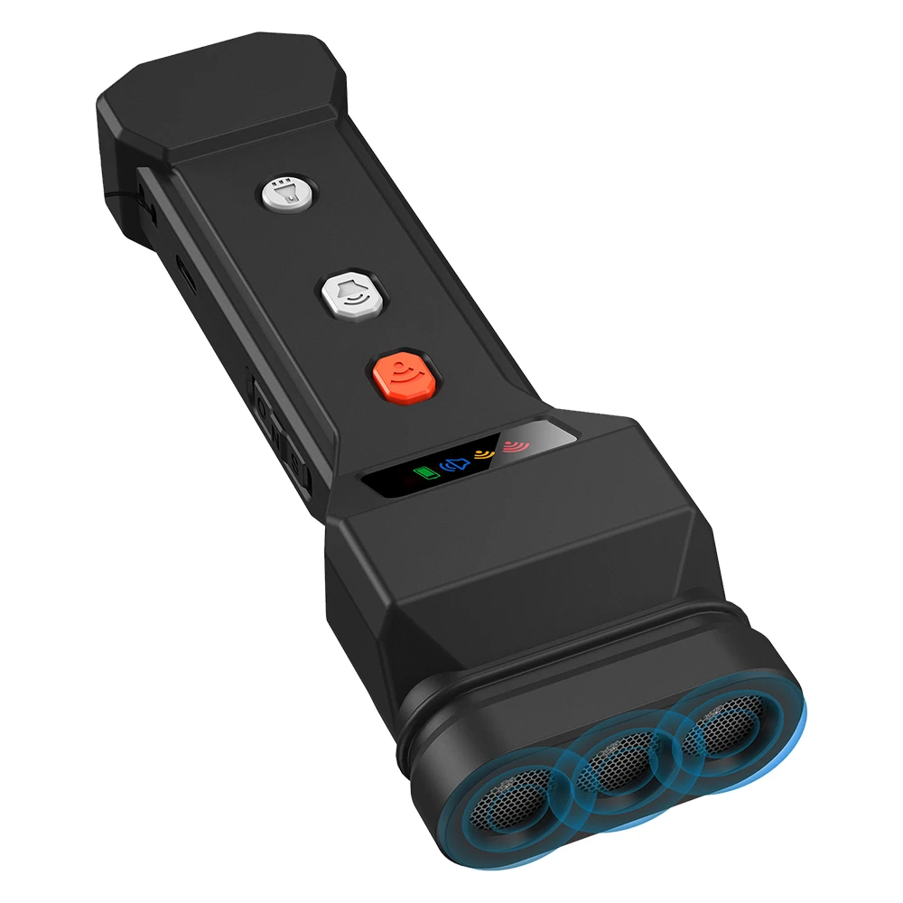 

3-Head Ultrasonic Dog Deterrent Rechargeable Anti-Barking Device with Flashlight - Portable Pet Trainer for Home & Outdoor Use