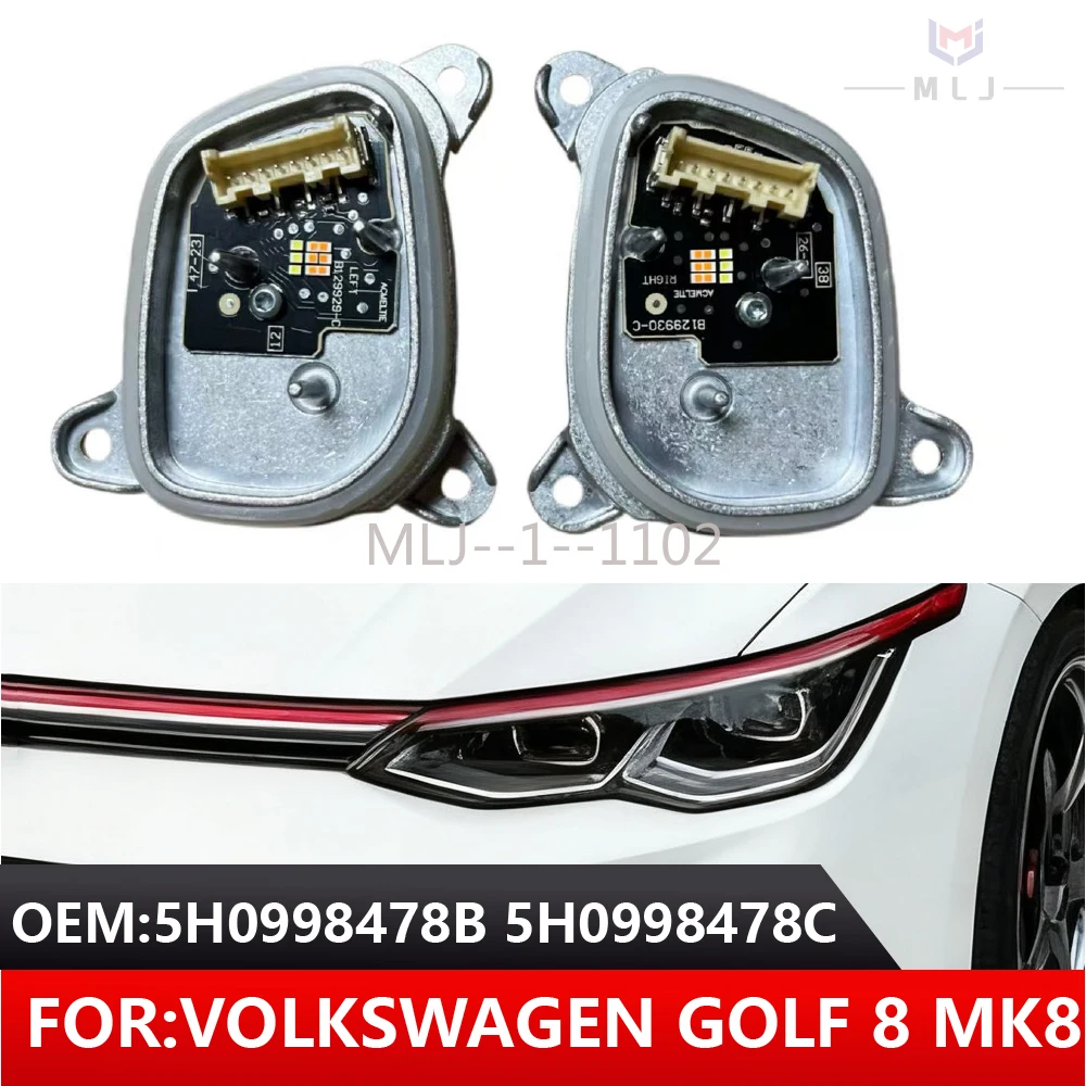 

OEM 5H0998478B 5H0998478C ДЛЯ VOLKSWAGEN GOLF 8 MK8 Фара Светодиодная фара DRL Модуль управления Ангельские глазки Автомобильные аксессуары