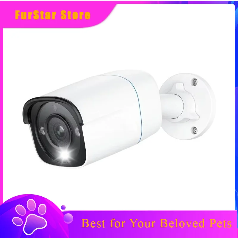FurStarSmart 4K PoE Outdoor IP Security Camera 8MP 100ft Night Vision Human/Vehicle/Pet Detection Home Surveillance Camera