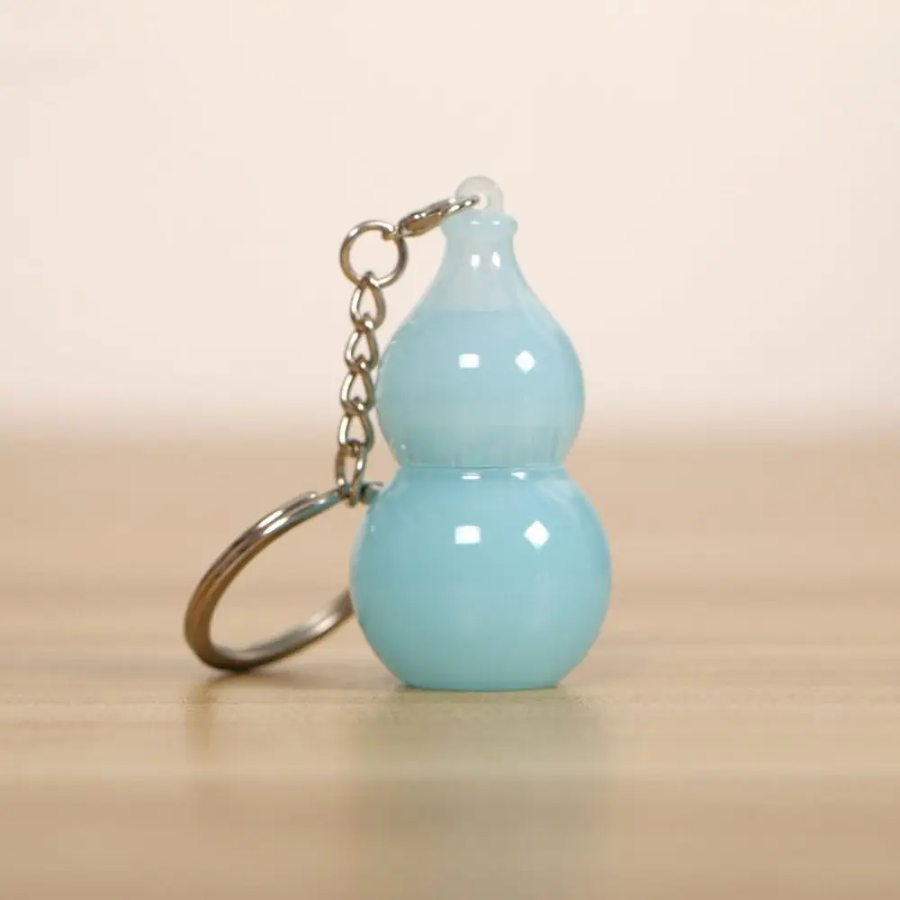 Unique Mini Fingertip Turning Gourd Key Chain Lucky Exquisite Car Key Ring Anti-loss Plastic Bag Pendant Decompression Toy