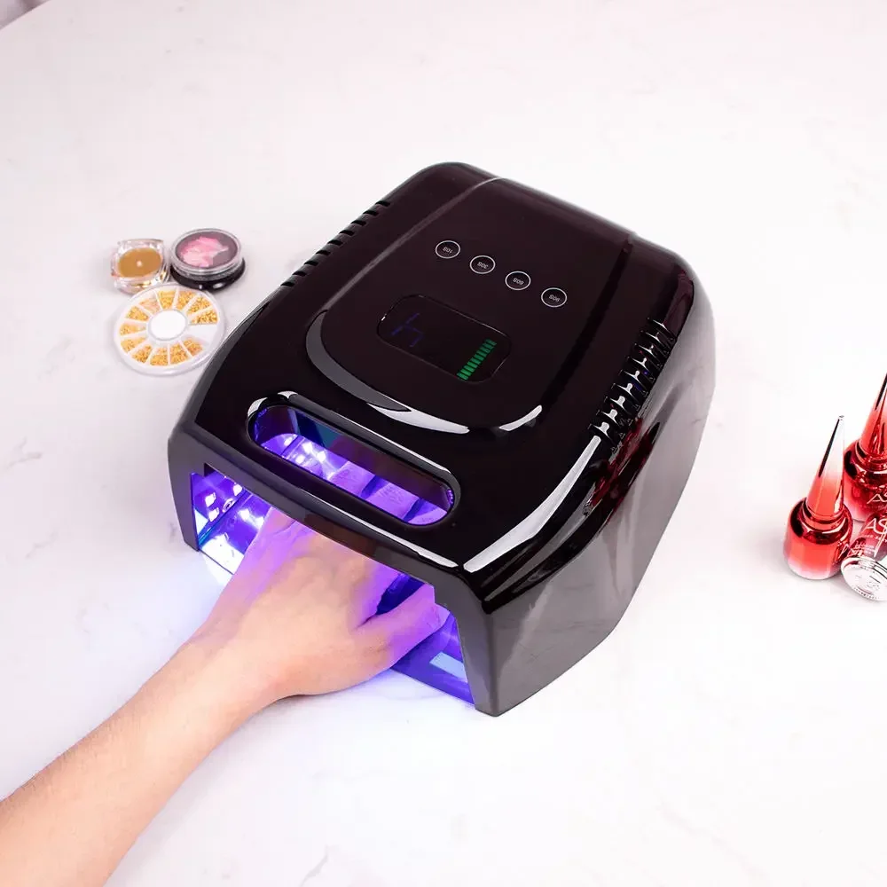 

High Power 96W Cordless Rechargeable Wireless LED UV Nail Lamp For Gel Nail Polish Dryer Nail Lamp for Salon