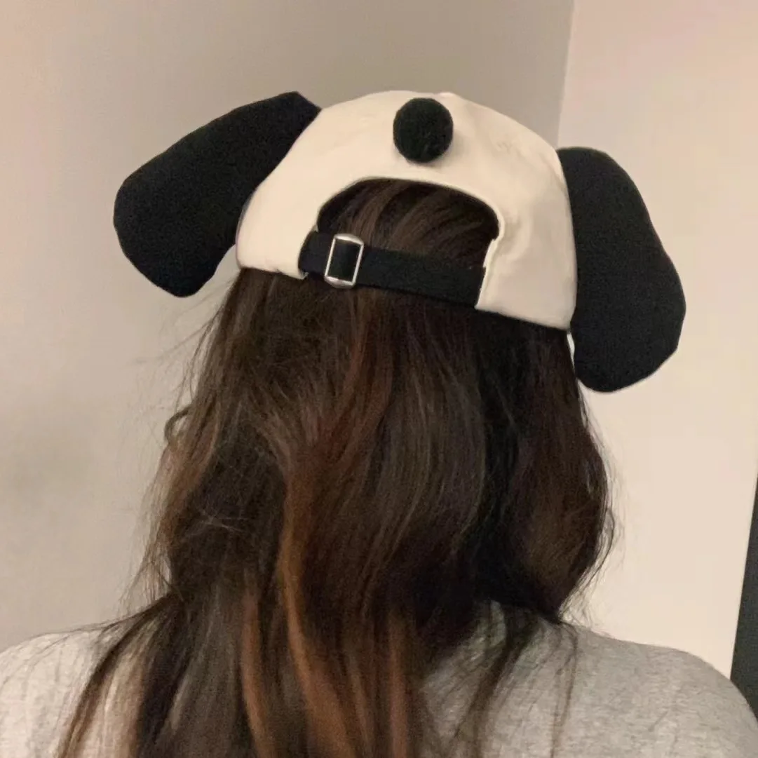 Милая кепка для кемпинга, трехмерная шляпа с изображением щенка интернет-знаменитостей, милая студенческая солнцезащитная бейсболка, женская кепка с соплом и медведем 2