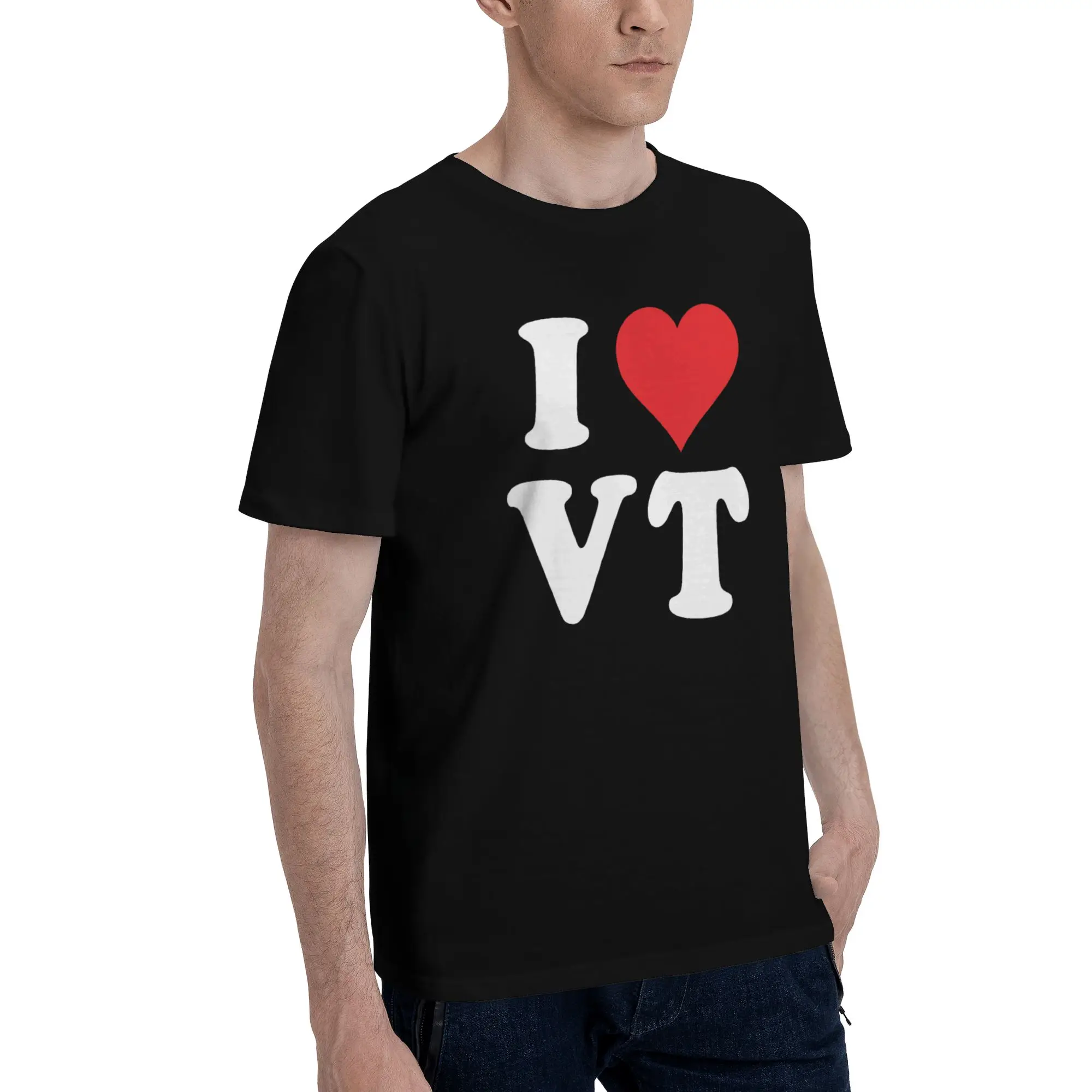 I Love VT Initials I Heart V.T. First Last Name V T Graphic Printing T Shirts for Men Women  Cotton  Tee Shirt Clothing