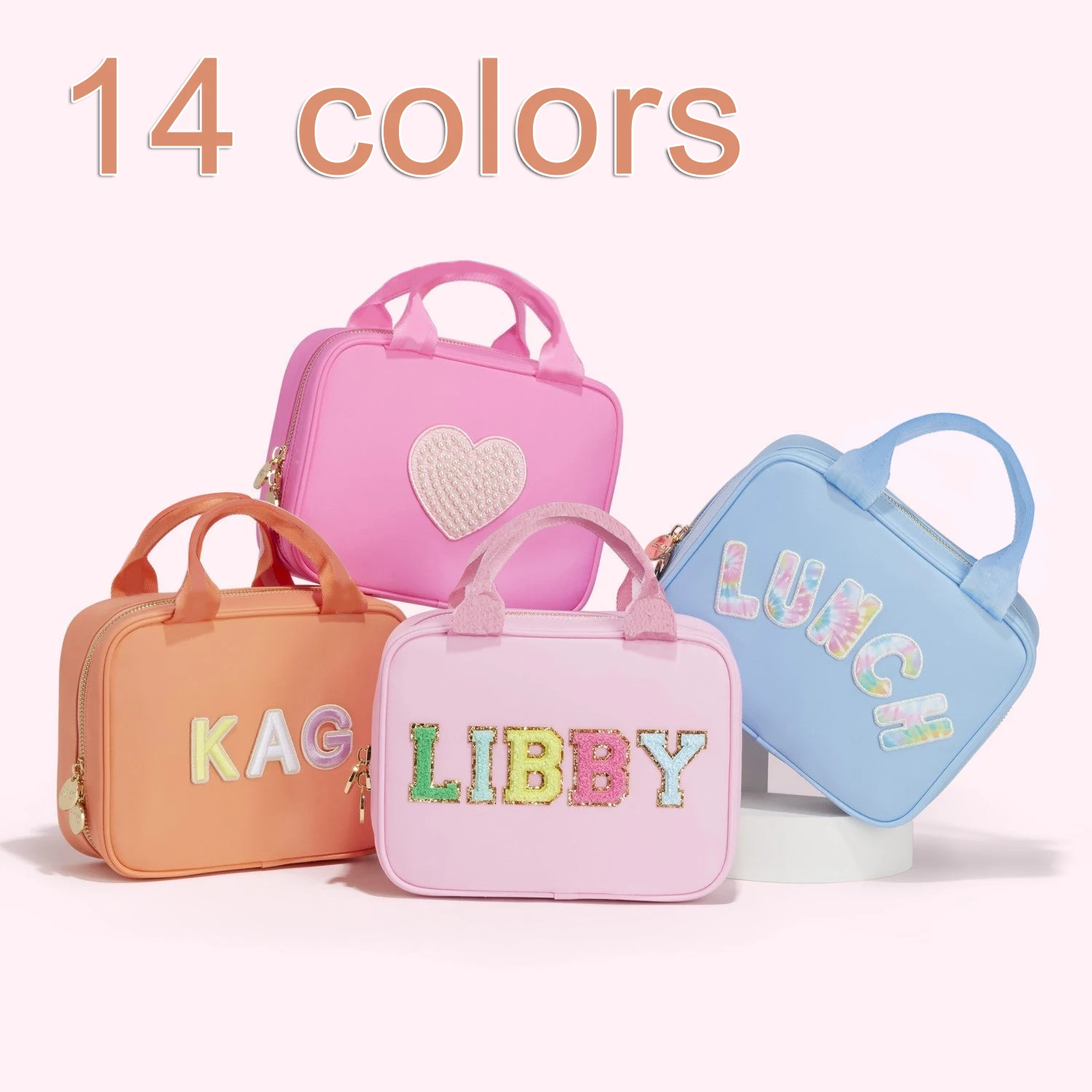 Nylon Lunch Bag for Women Kids Cooler Bag Thermal Bag Portable Lunch Box Ice Pack Tote Food Picnic Bags Color Lunch Bag for Work