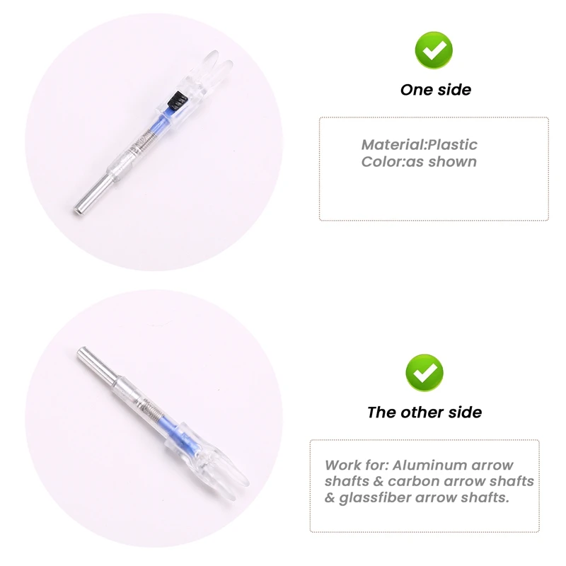 1Set Automatically LED Lighted Nock Fits G, X, And S Series Arrows With 4.2Mm/165 Inside Diameter With Conversion Ring