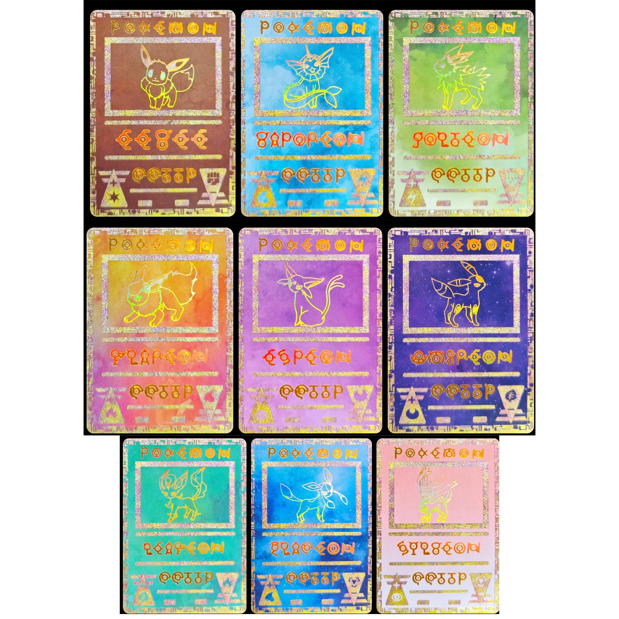 Diy Self-control Totem Eeveelution Umbreon Sylveon Card Anime Collection Cards Gift Toys