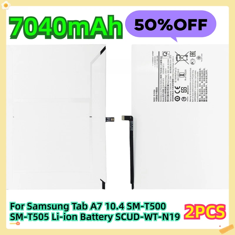 

For Samsung Tab A7 10.4 SM-T500 SM-T505 Li-ion Battery SCUD-WT-N19 2pcs