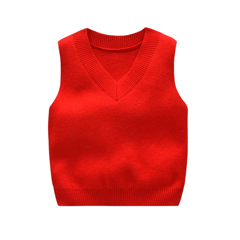 Autumn Winter Clothes School Boy Girl Vest Children Waistcoat Pullover Knitted Sleeveless Sweaters Kids Vest For Boys Girls