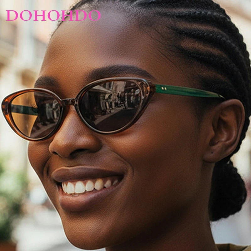 الرجعية إطار صغير Y2K عين القط الأرز مسمار النساء النظارات الشمسية الفاخرة مصمم الكلاسيكية الرجال ظلال القيادة السفر نظارات Очки UV400