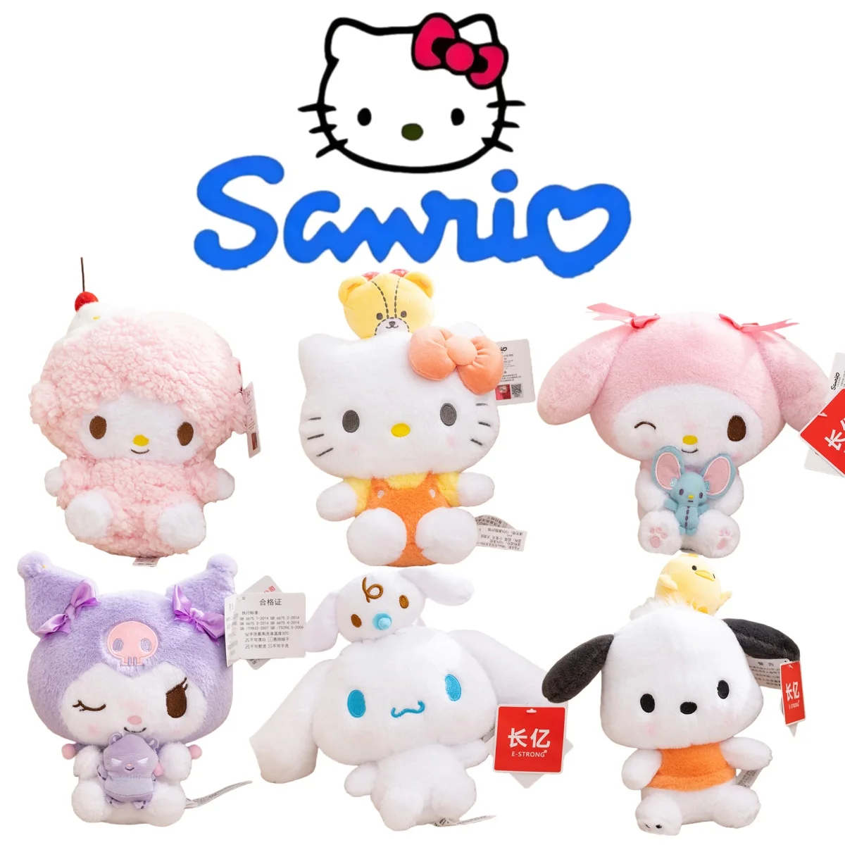 

Sanrio Plush The Buddy Series Kuromi Pom Pom Purin Doll Hello Kitty My Melody Toy Pochacco Cinnamoroll Piano Gift Kids Soft