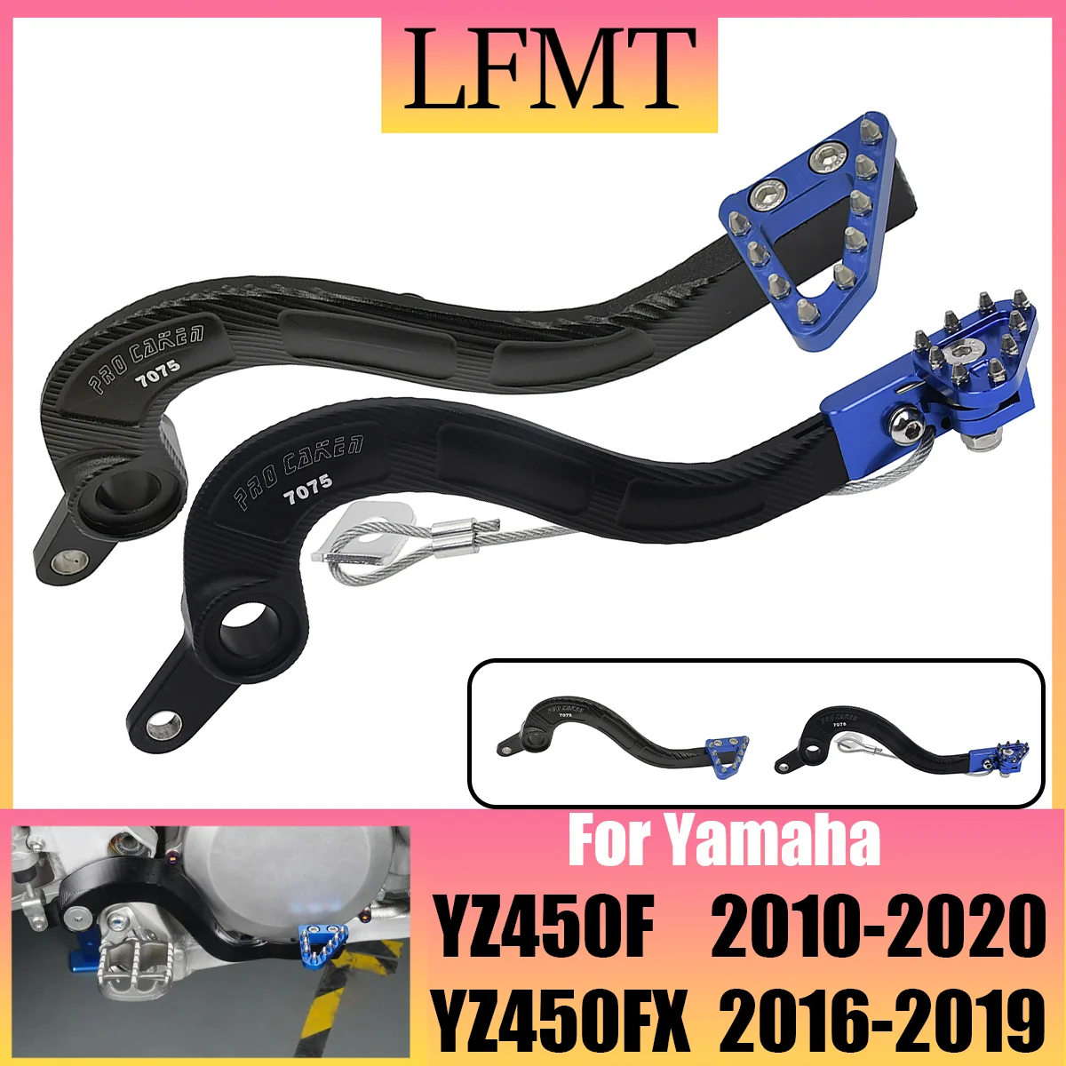 

Motocross CNC Aluminum Rear Brake Pedal Lever For Yamaha YZ 450FX WR 450F 450 F YZ450F YZ450FX WR450F YZ 450F WR 2010-2019 2020