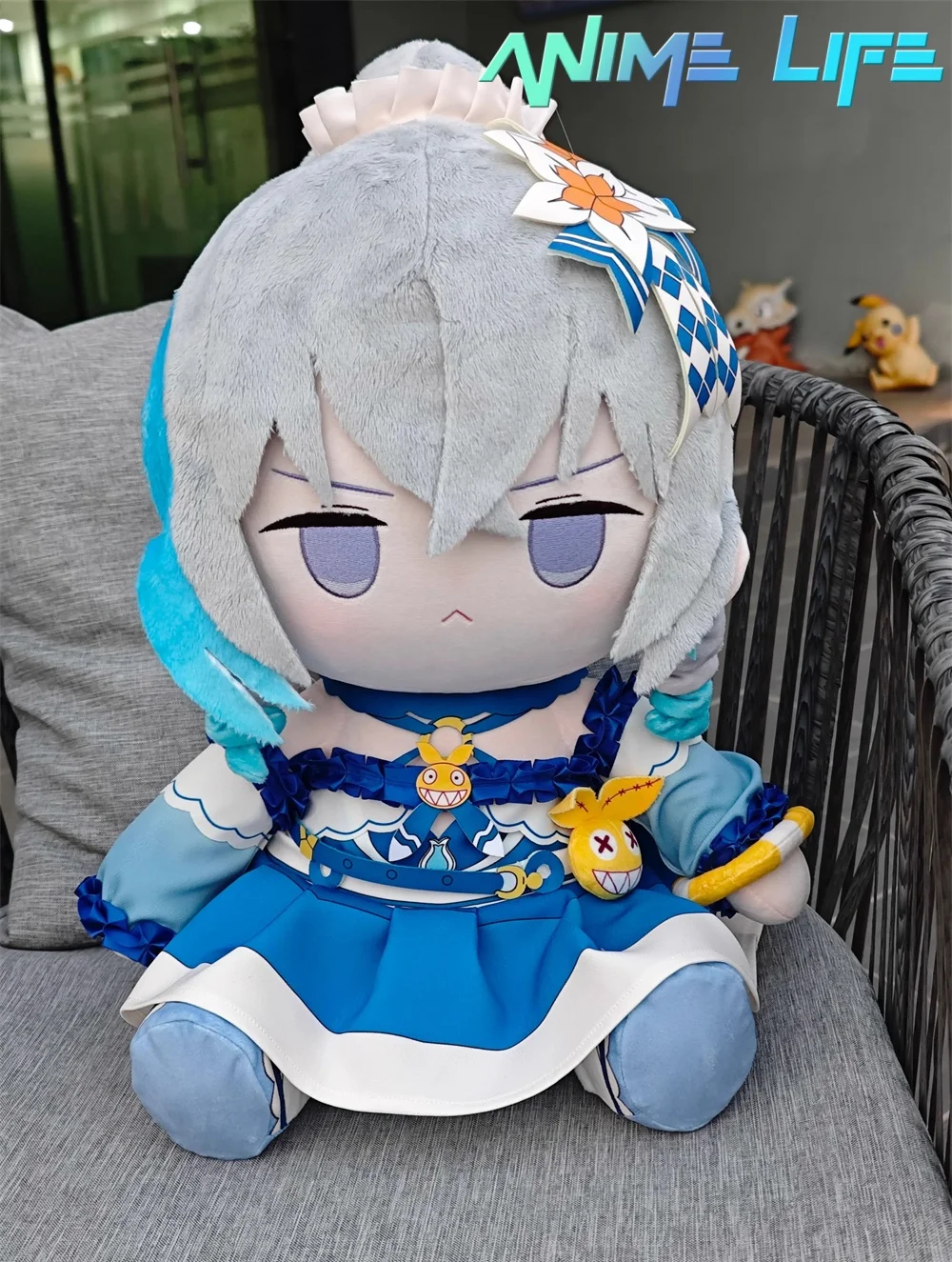 

Plushie Honkai Impact 3rd Bronya Zaychik 40cm Doll Toy Sitting Body Clothes Costume Dress Up Game Cosplay