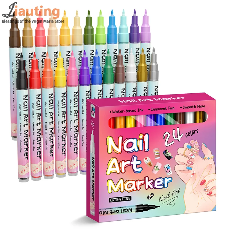

Водостойкая ручка для дизайна ногтей, набор ручек для дизайна ногтей 12 цветов, гелевые ручки 12 цветов, маркеры для дизайна ногтей, ручки для акриловой краски, ручка-лайнер