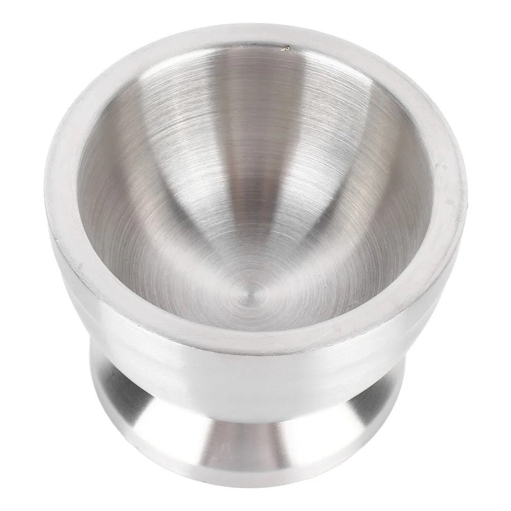 304 Stainless Steel Garlic Mortar Set Antislip Base Silver Spice Grinder Bowl Easy Clean Silicone Lid Mortar and Pestle Set