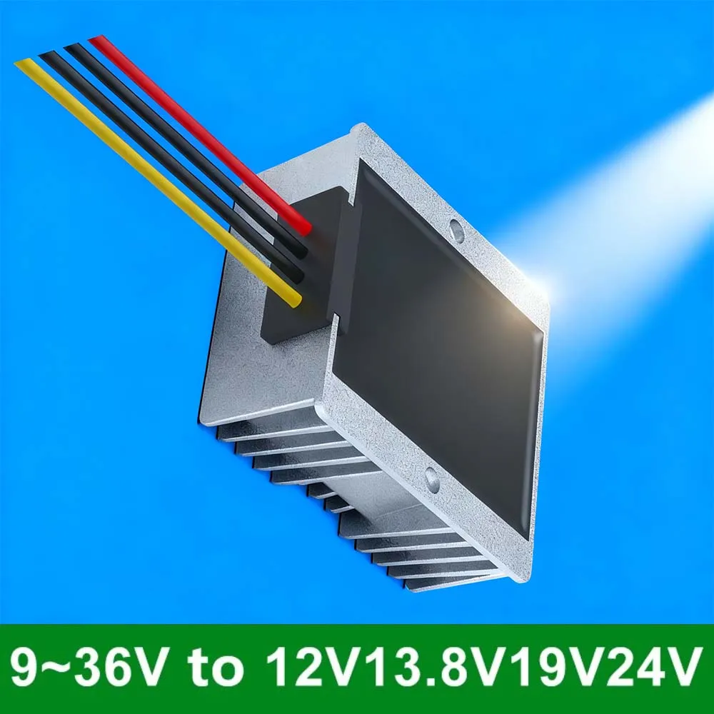 

DC voltage regulator charger 9-36V 24V to 28V 24V 13.8V 19V 8A 20A for 24V dual battery system lead-acid ba Boost/buck converter