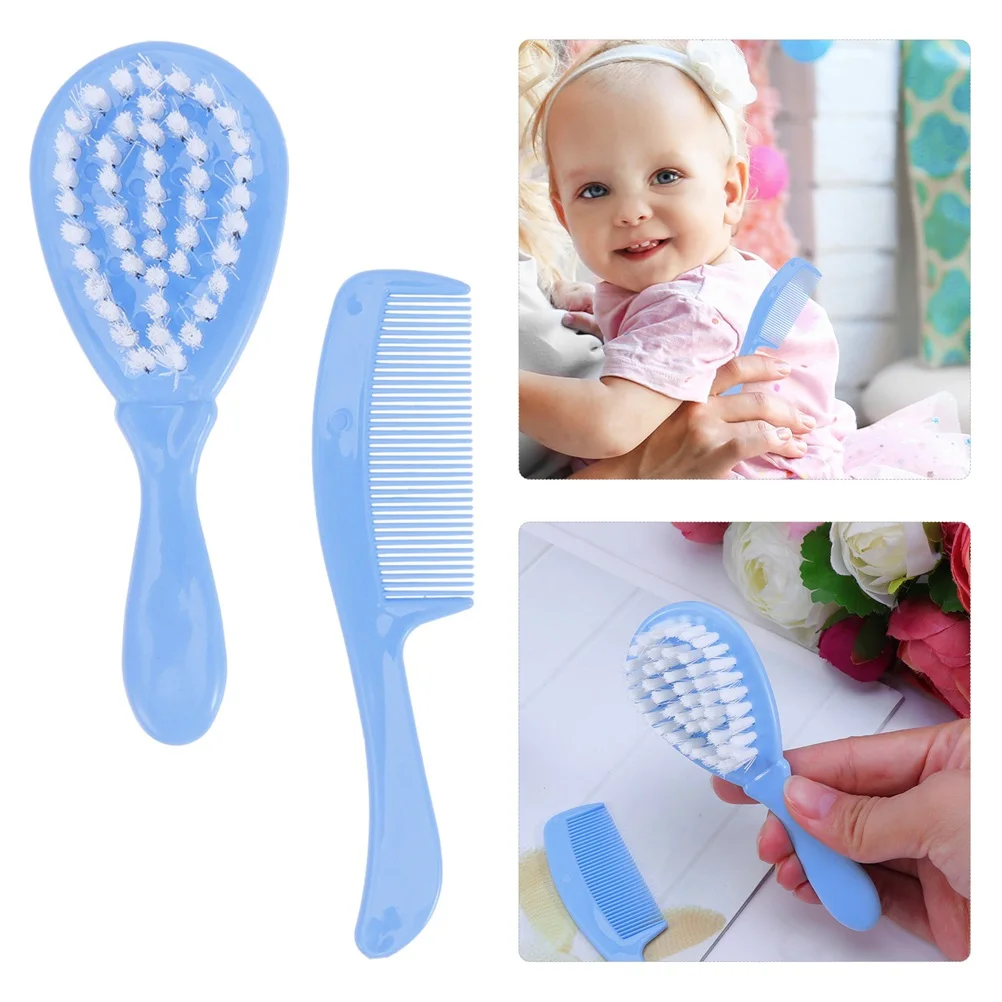 

3Sets Baby Comb Kit Soft Scalp Massaging Brush for Infants Wash Head Clean Hair Bathing Shower Relaxation Gift