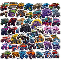 50pcs JDM Monster Truck Stickers for Car Racing Motorcycle Bike Skateboard Luggage Laptop Phone Case Random Sticker Bomb Decals