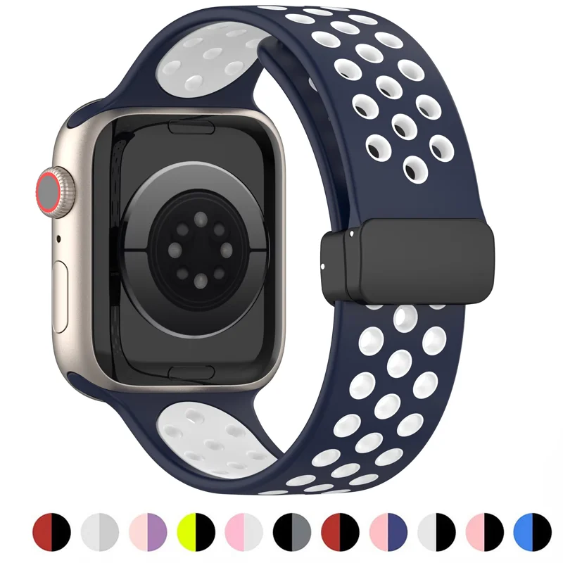 Silikon-Magnetarmband für Apple Watch Band 44 mm 40 mm 45 mm 41 mm 46 mm 42 mm Sportarmband IWatch Serie 11 10 9 SE 8 7 6 5 Ultra