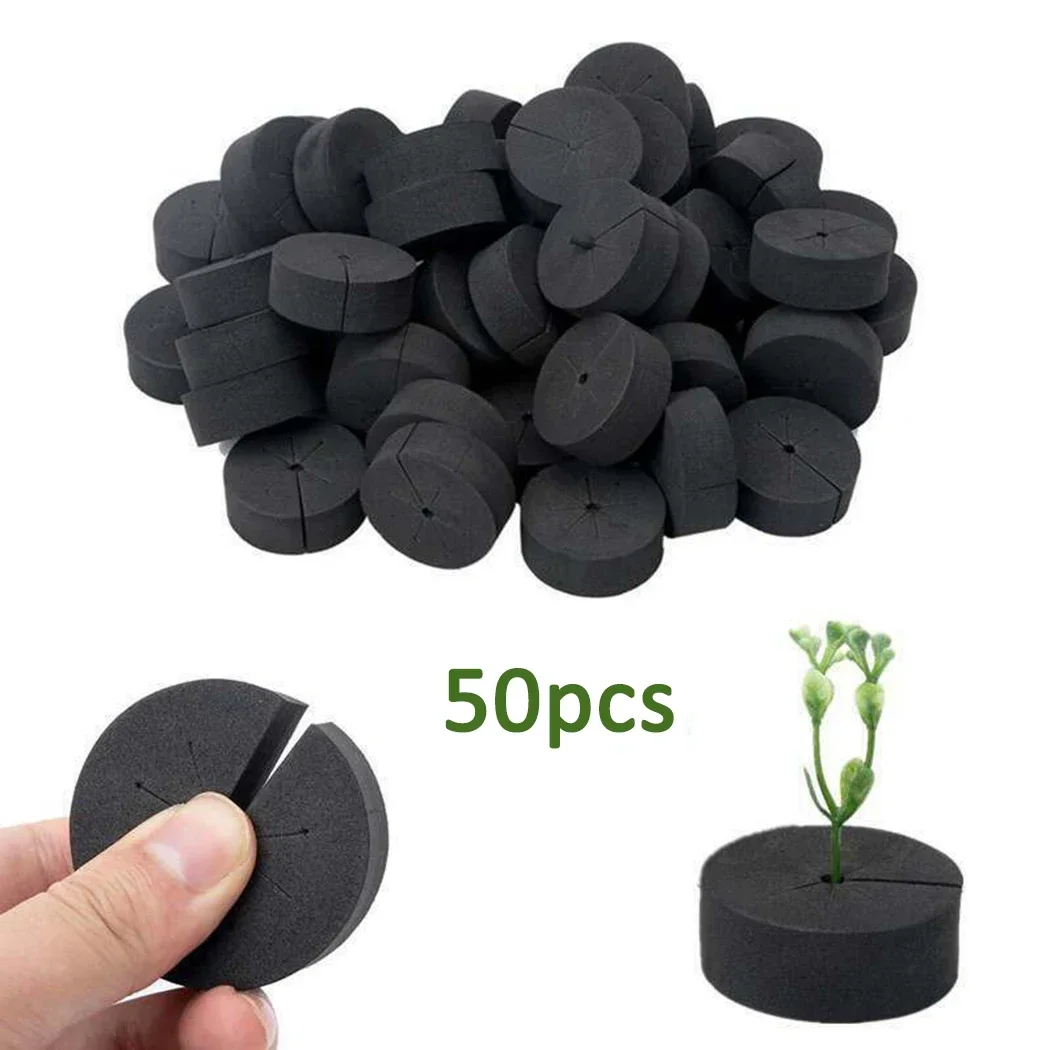 

50pcs High Quality New Gardens Clone Collars Black Random Style Cloning Foam Neoprene Non Toxic PH Neutral Plants