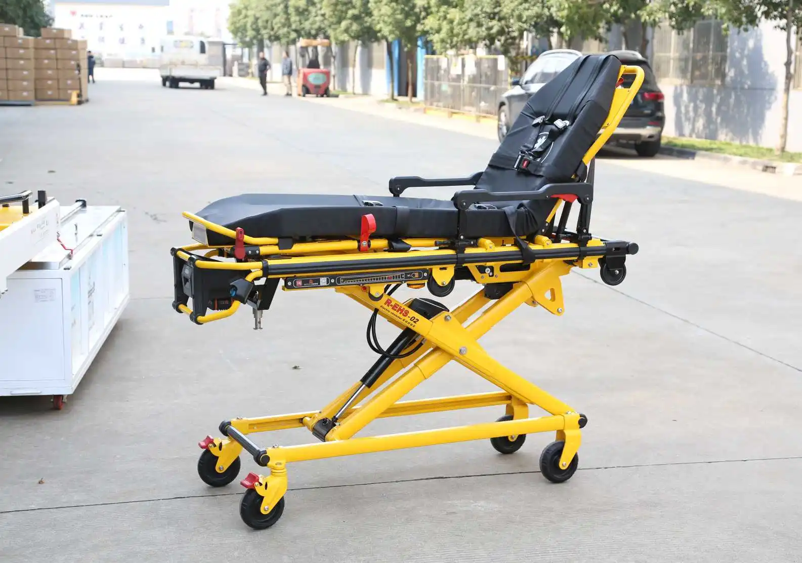 Medical electric lift stretcher hydraulic emergency stretcher rescue stretcher