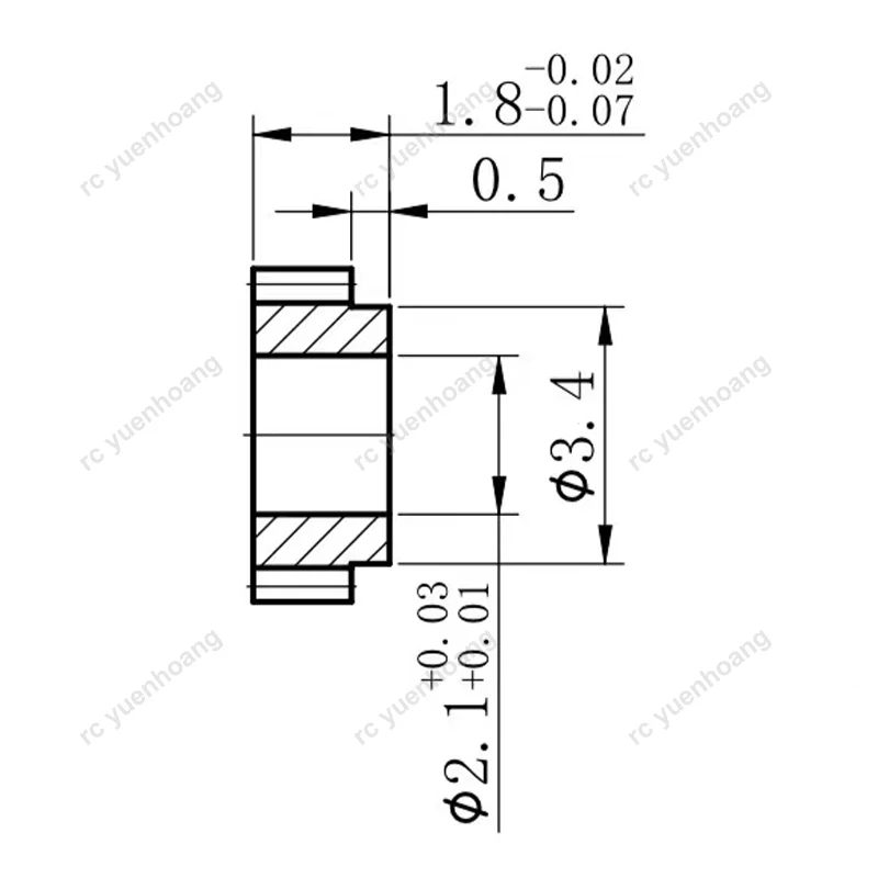 20 pz ingranaggio cilindrico 20T 0.5M foro albero pignone 5mm spessore 3mm ingranaggi motore in ottone miniatura per parti di trasmissione modello fai da te