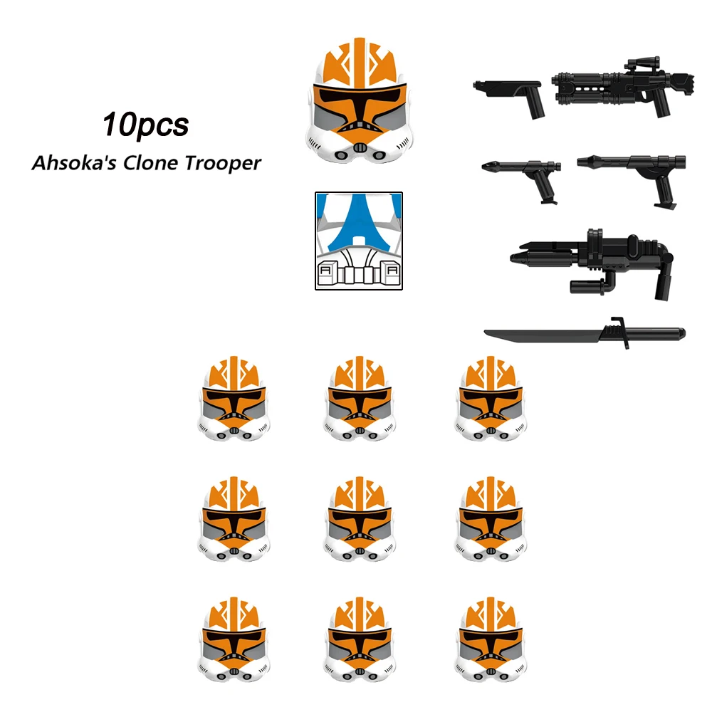

10pcs/set building Blocks Clone Trooper the bad batch mini action toy doll 501st Legion Coruscant Guards