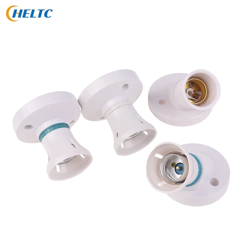 

1*High-power E27 Screw Ceiling Lamp Head LED Lamp Holder Desktop Led Lighting Base Socket Heat Resistant Round Lamp Holder Home