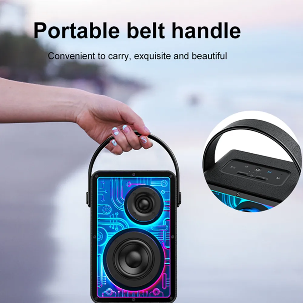 Altavoz Bluetooth XDOBO de alta potencia de 80W, barra de sonido portátil, Subwoofer Inalámbrico, Boombox 8000mAh BT TF para acampar, senderismo al aire libre