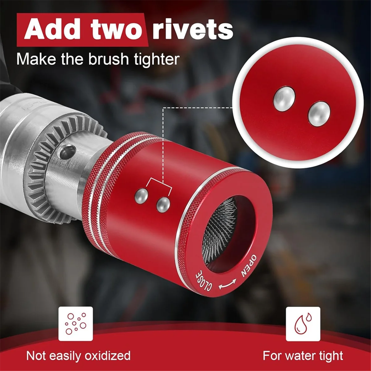 

AA98 3 Pieces Set 1/2Inch 3/4Inch 1Inch Metal Copper Pipe Cleaner for Drill, Each Size with 3 Brushes Replacement