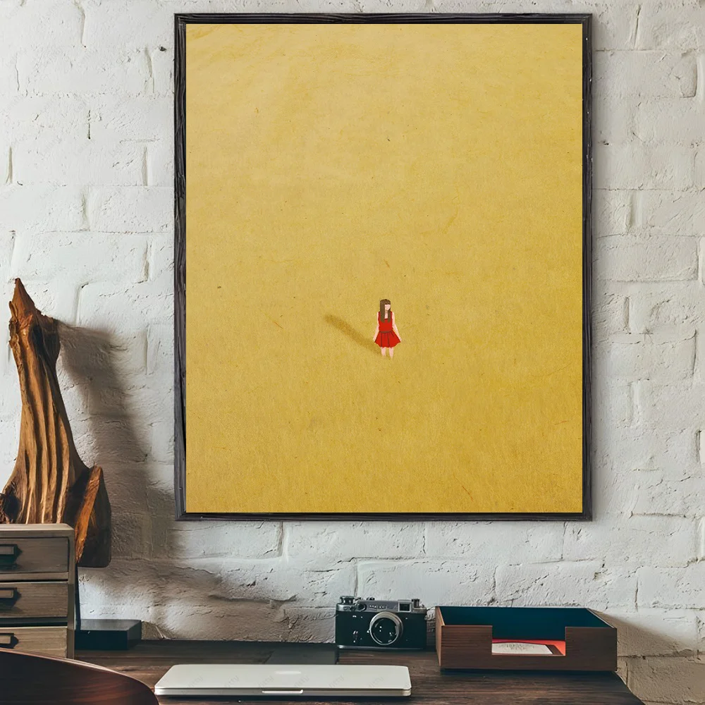 مجردة الإبداعية وحده فتاة المشارك ذاتية اللصق الفن مقاوم للماء ورقة ملصق مقهى بار غرفة جدار ديكور