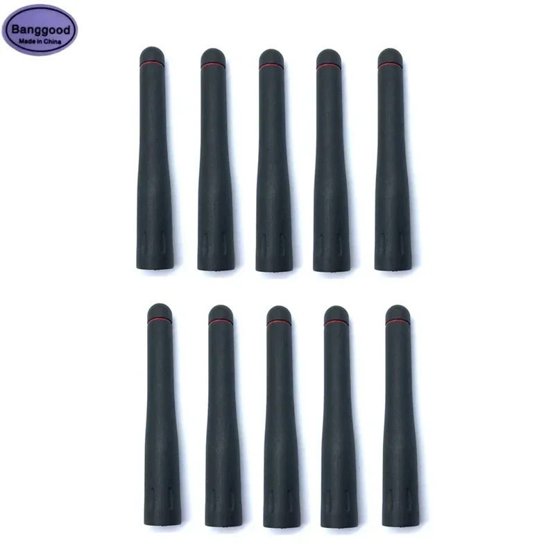 10PCS UHF 400-470MHz SMA Male Short Antenna For ICOM IC-F60 F60V F61 F61V F61M F80 F80S F80DS F80T FA-S27U FAS27U Walkie Talkie