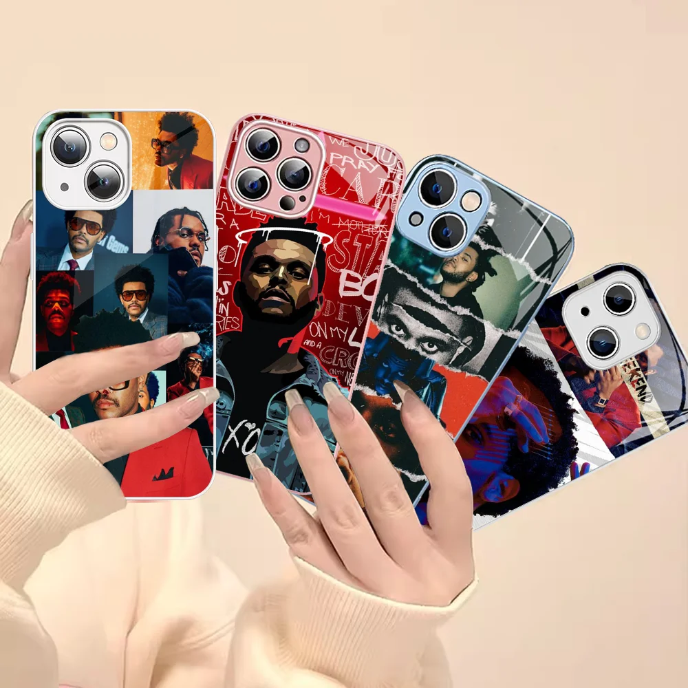 Weeknd XO 휴대폰 케이스, 아이폰 15, 13, 12 미니, 11 프로, XS 맥스, X, XR, 14 플러스, 강화 유리 커버
