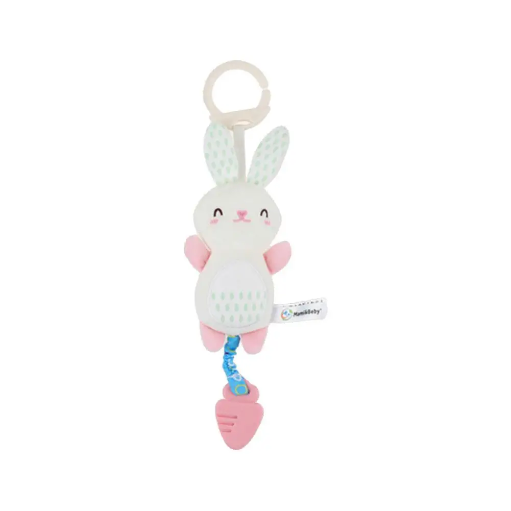 Animal Rattle Newborn Soft Stuffed Hand Grip Toys with Bells Shaker Crinkle Squeaky Sensory Travel for Toddler Hanging Toy Gifts