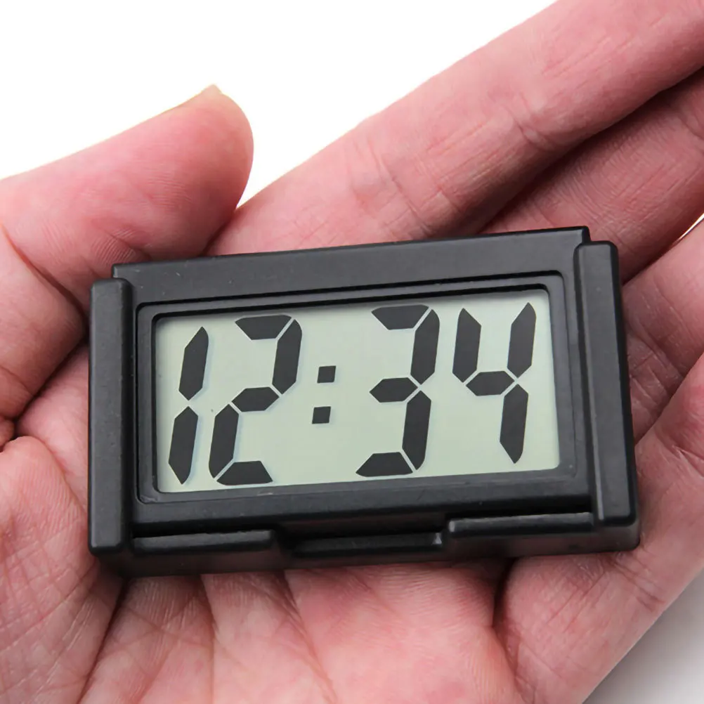 

4Pcs Car Clock Plastic Digital Dashboard Clocks Mini Vehicle Electronic Clocks for Car Home Office Table Use Dashboard Clock