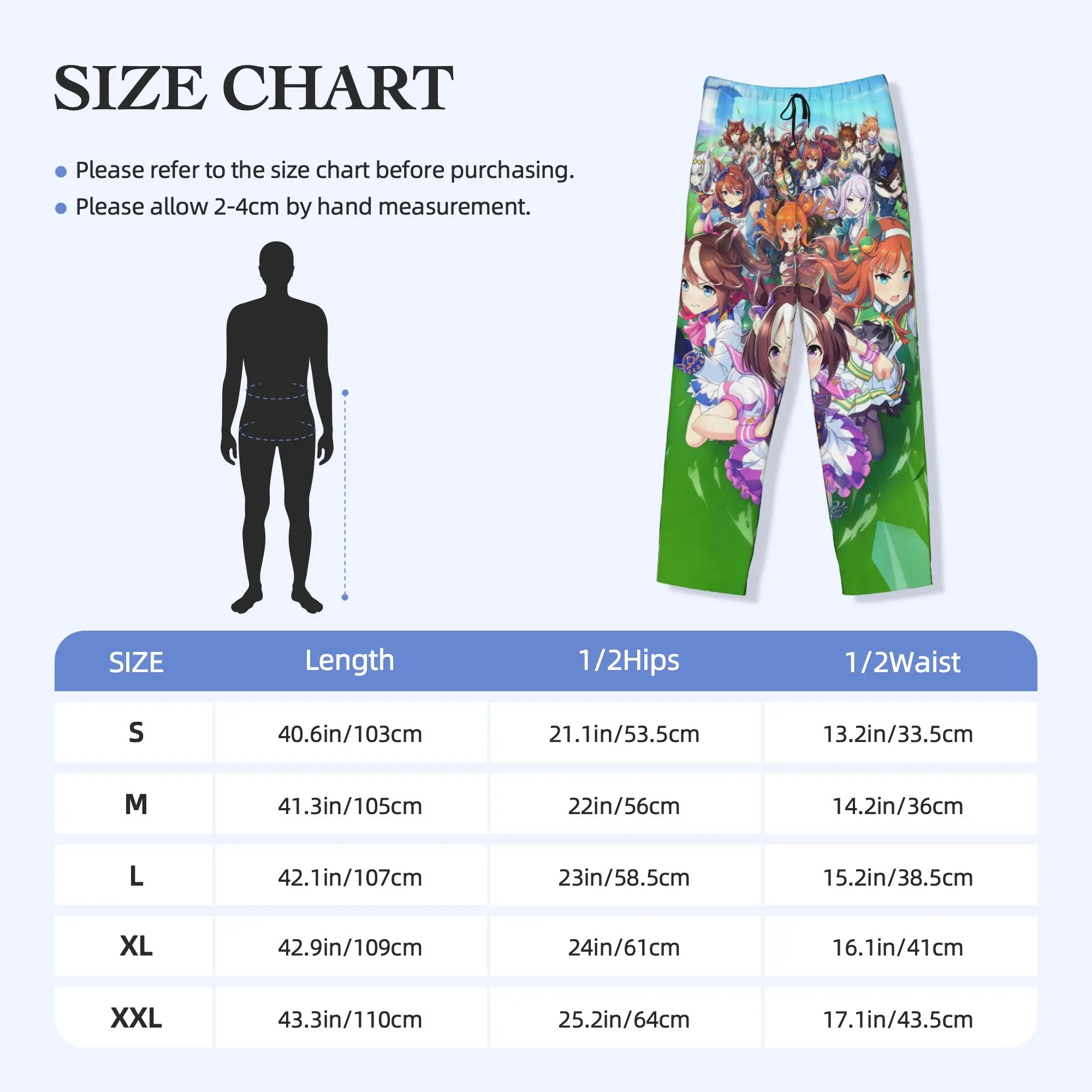 Custom Umamusume Pretty Derby Pajama Pants for Men Anime Lounge Sleep Drawstring Sleepwear Bottoms with Pockets - view 5