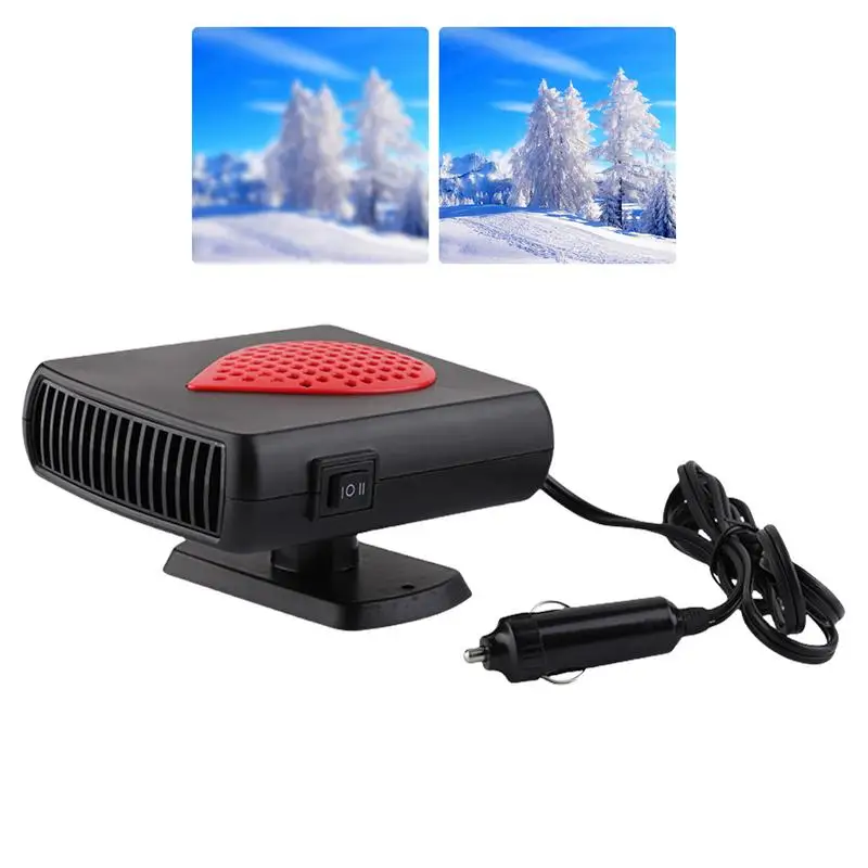 

12V Car Heater Car Plug Heaters 2-in-1 Vehicle Heater Versatile Windshield Defroster Car Air Heater For Winter Hot Days