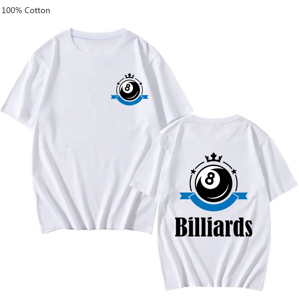 Billiards Club Black 8 T Shirts MEN 100% Cotton Tshirts Diadema T-shirts Manga/Comic Short Sleeve Tees Originality Korean Style